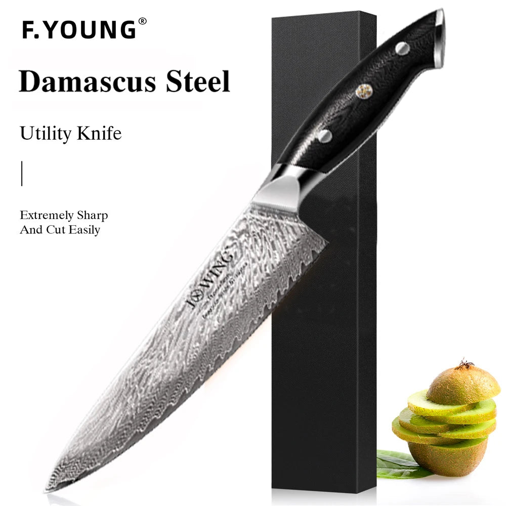 Damascus Chef's Knife – Sharp 21cm Stainless Steel Kitchen Knife Damascus Chef's Knife Axl Kitchen knife