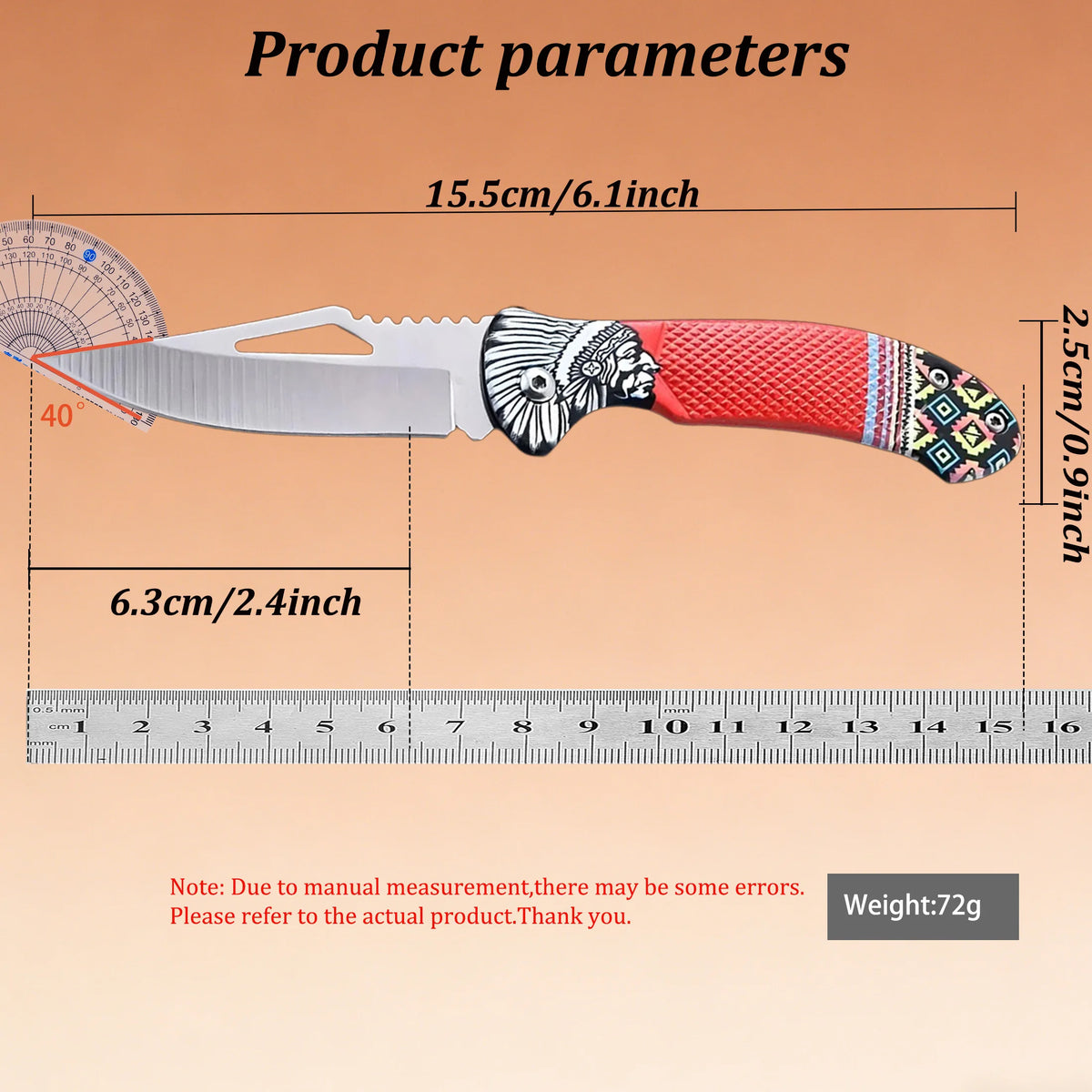 Premium Multifunctional Folding Knife – EDC Camping Survival Folding Pocket Knife Axl
