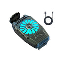Portable Phone Cooler – 9-Fan Blue LED Radiator & Back Clip Phone Cooling Fan Axl Black