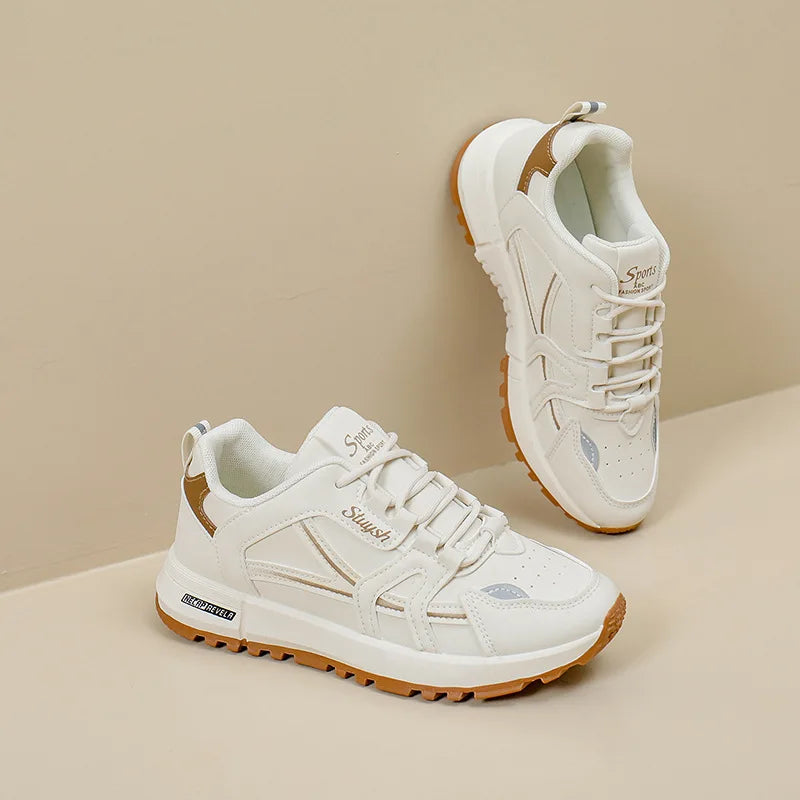 Women's Chunky Platform Sneakers – Breathable Air Mesh Lace-Up Platform Sneakers Axl