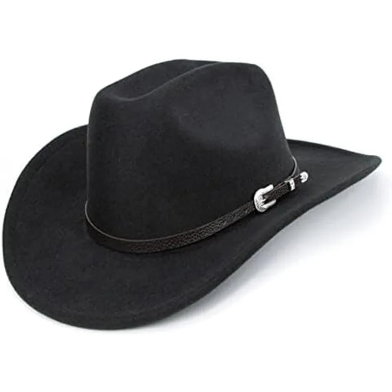 Western Cowboy Hat Unisex Roll Up Brim & Buckle Belt | Size M Western Cowboy Hat Axl 1pcs
