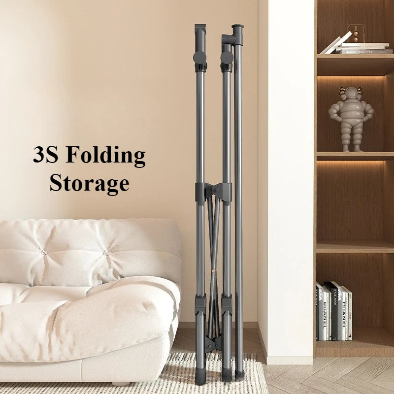 Folding Clothes Drying Rack – Portable Balcony Laundry Stand Clothes Drying Rack Axl