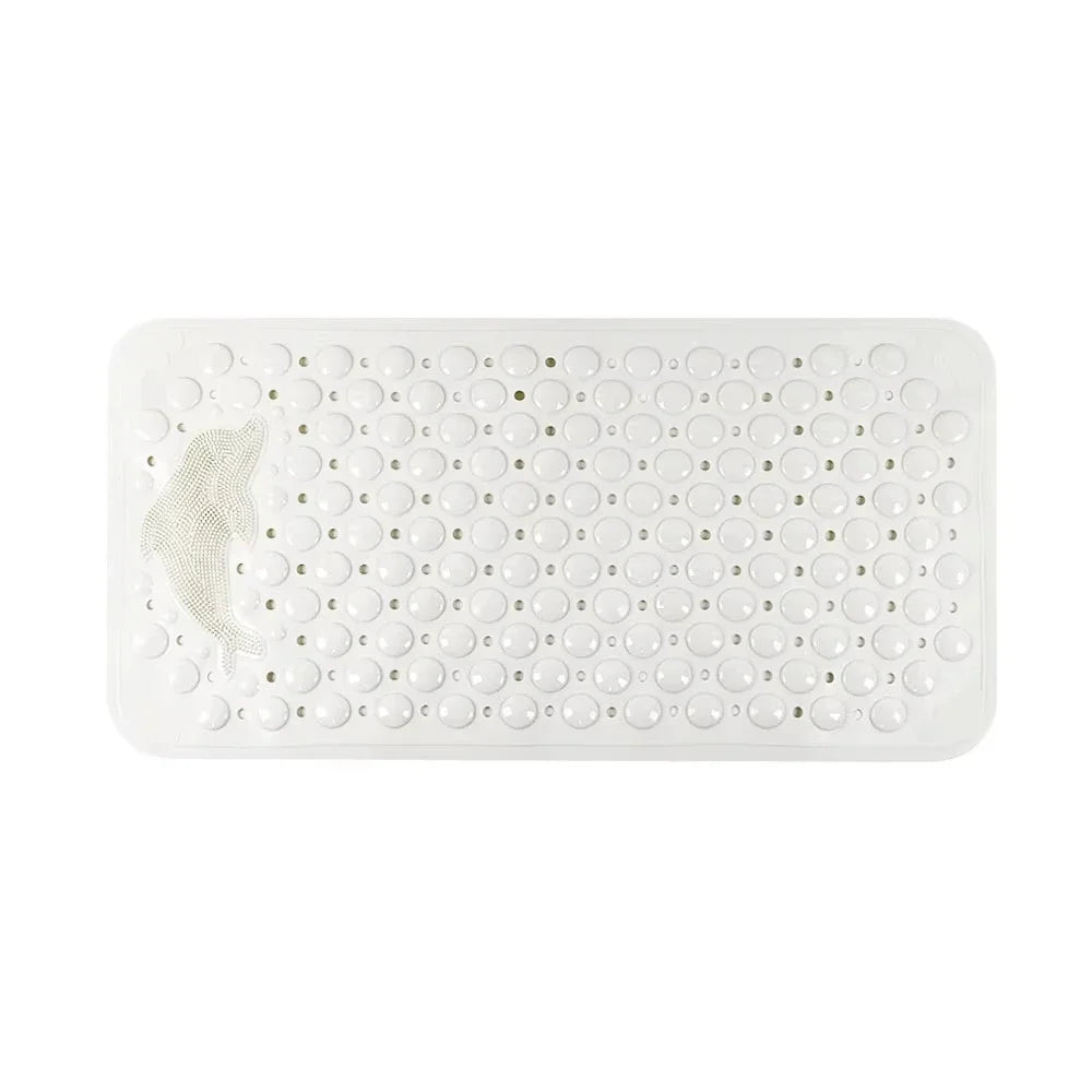 PVC Non-Slip Massage Bath Mat 35×70cm | Dolphin Pattern Non-Slip Bath Mat Axl White 35x70cm