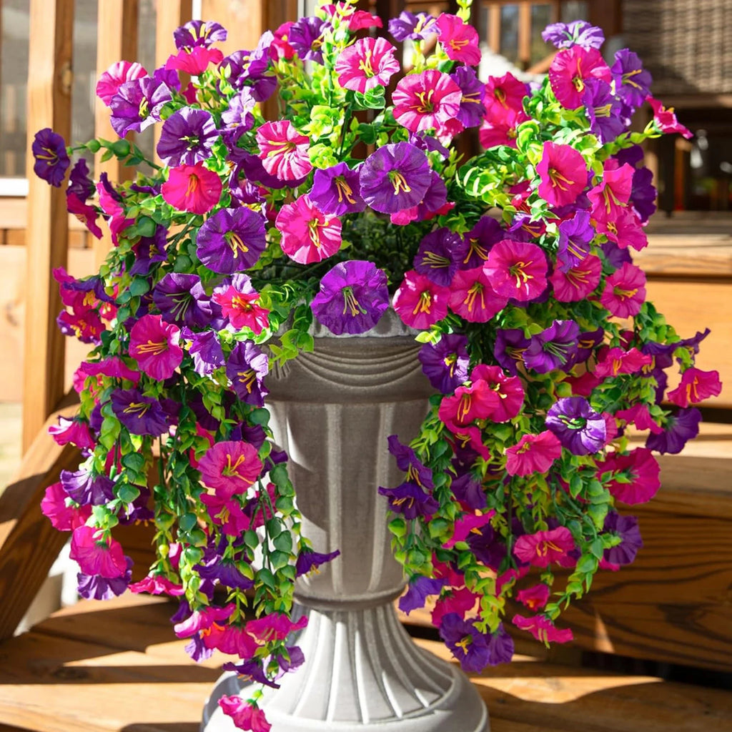 Artificial Morning Glory Vine – Colorful Faux Flower Garland Artificial Flower Vine Axl