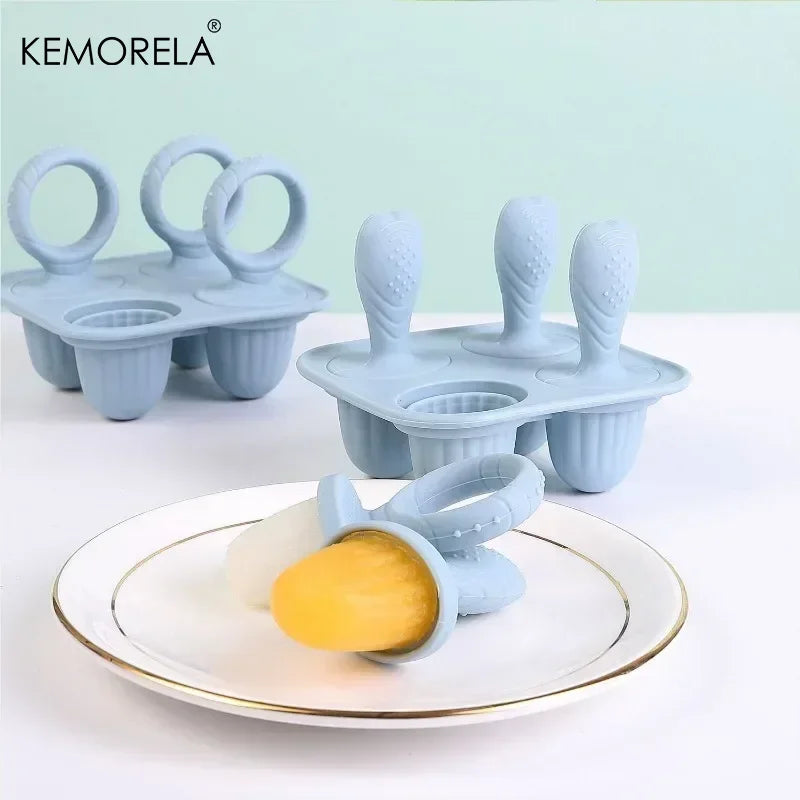4-Cavity Silicone Baby Popsicle Mold – DIY Ice Cream Stick Mold Popsicle Mold Axl
