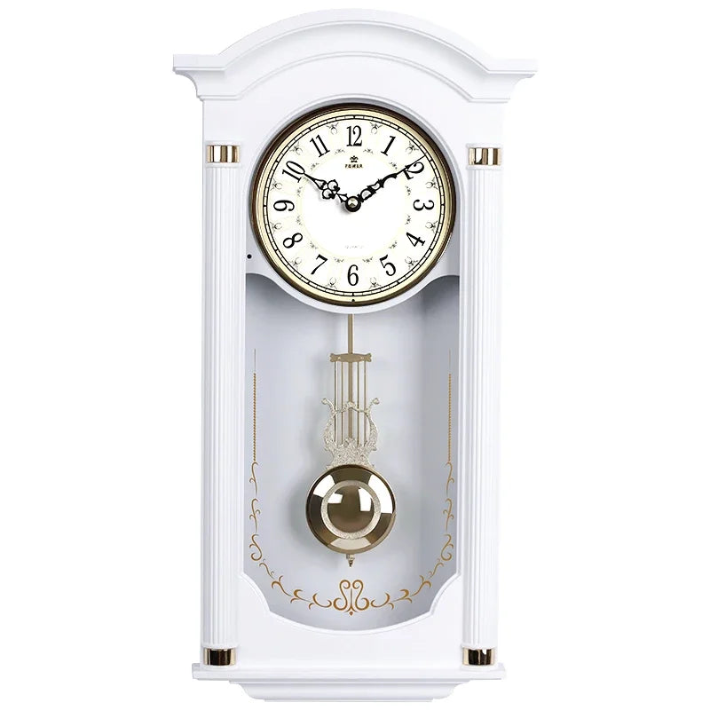 Large Retro Pendulum Wall Clock – Shabby Chic Antique Decor Decorative Wall Clock Axl