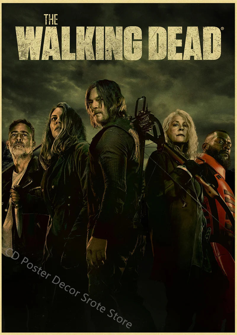 Walking Dead Retro Vintage Poster | Wall Art Print A3/A4