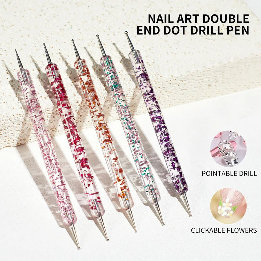 Nail Art Brush Set 8/12/20 Pc – Pointed Line & Detail Brushes Nail Art Brush Set Axl