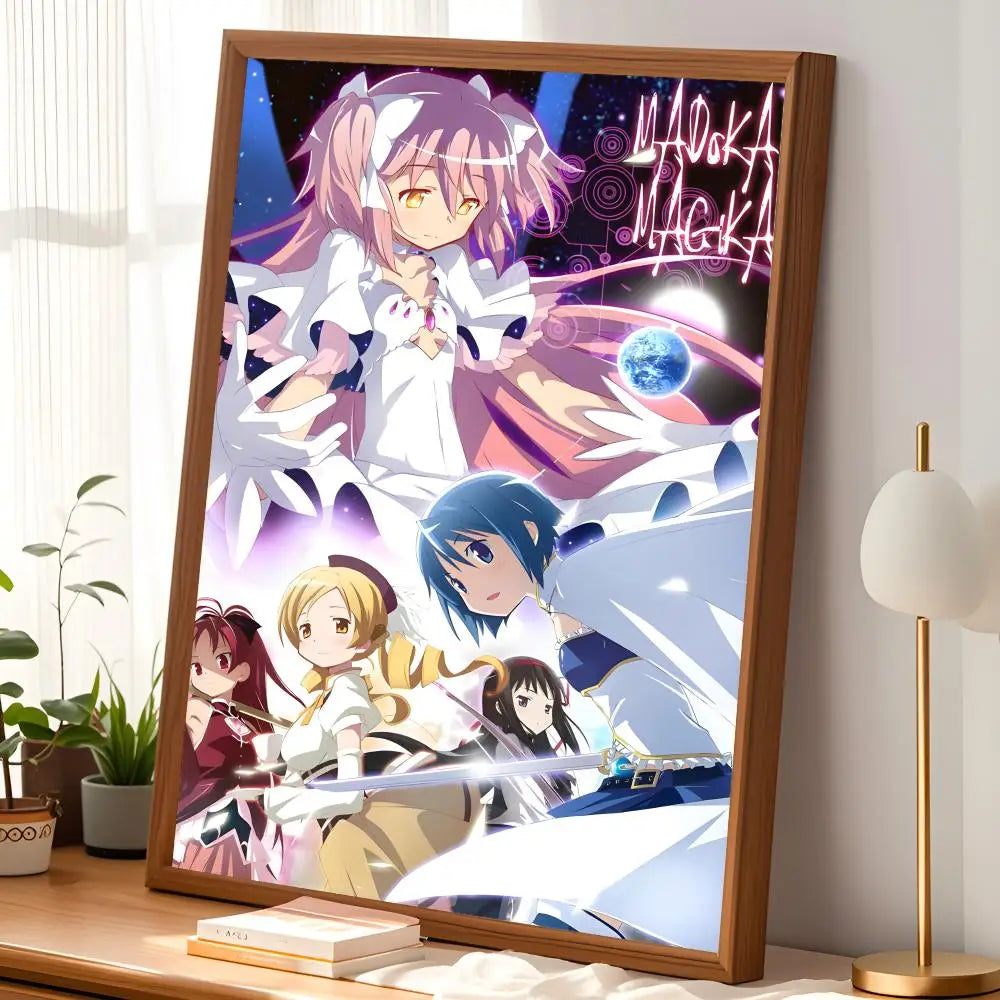 Puella Magi Madoka Magica Self-Stick HD Wall Art Poster Anime Wall Poster Axl