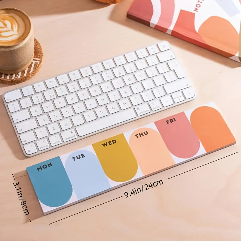 Rainbow Weekly Tear-Off Planner Pad – 1 or 3 Pack Organizer Weekly Planner Pad Axl