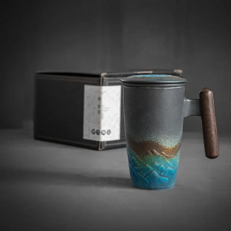 Handmade Ceramic Tea & Coffee Mug – Chinese Pottery Style Ceramic Tea Mug Axl 301-400ml 14