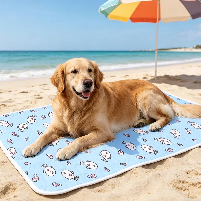 KEMORELA Cooling Pet Mat – Ice Silk Cat & Dog Summer Sleep Pad Pet Cooling Mat Axl XL 70X50CM