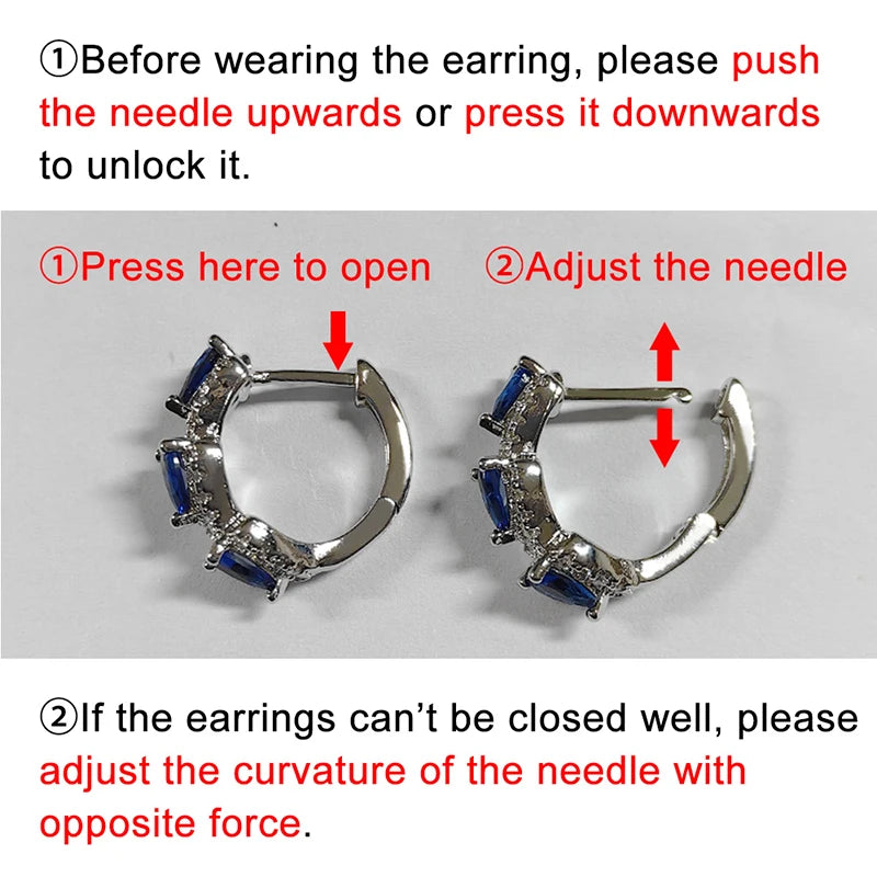 Huitan Two-Tone Dainty Hoop Earrings – Cubic Zirconia Women Hoop Earrings Axl