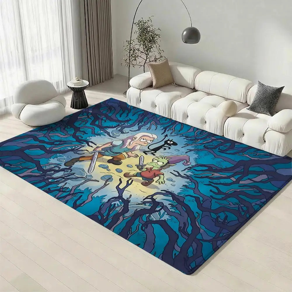 Cartoon Flannel Floor Mat – Non-Slip Soft Plush Indoor Rug Indoor Floor Rug Axl