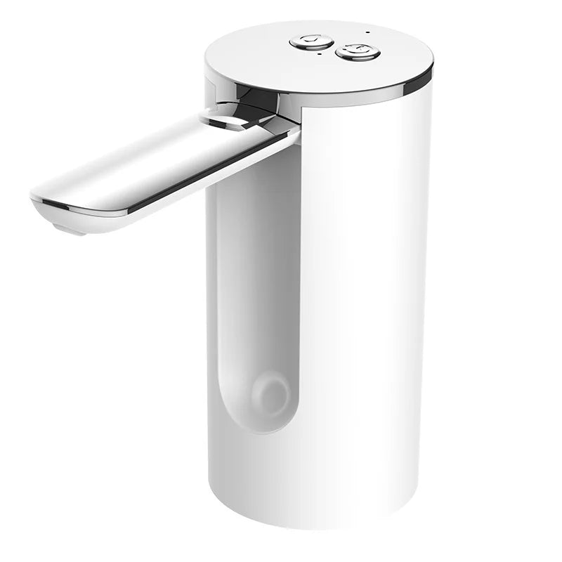 BALASHOV USB Rechargeable Foldable Water Dispenser Pump Water Dispenser Pump Axl Electroplated White