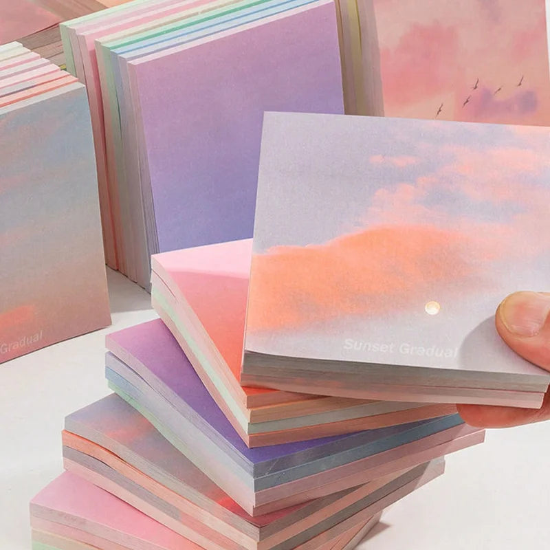 Gradient Sticky Notes Pink to Purple – Self-Adhesive Memo Pads Gradient Memo Pads Axl
