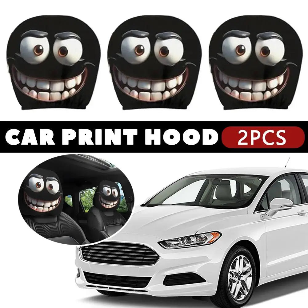 Halloween Car Headrest Covers – Skull & Smiley 2-Pack Car Headrest Cover Axl