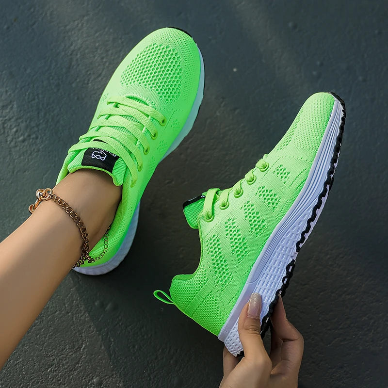 AZGB Women's Breathable Mesh Platform Sneakers | Walking Shoes Women's Sneakers Axl