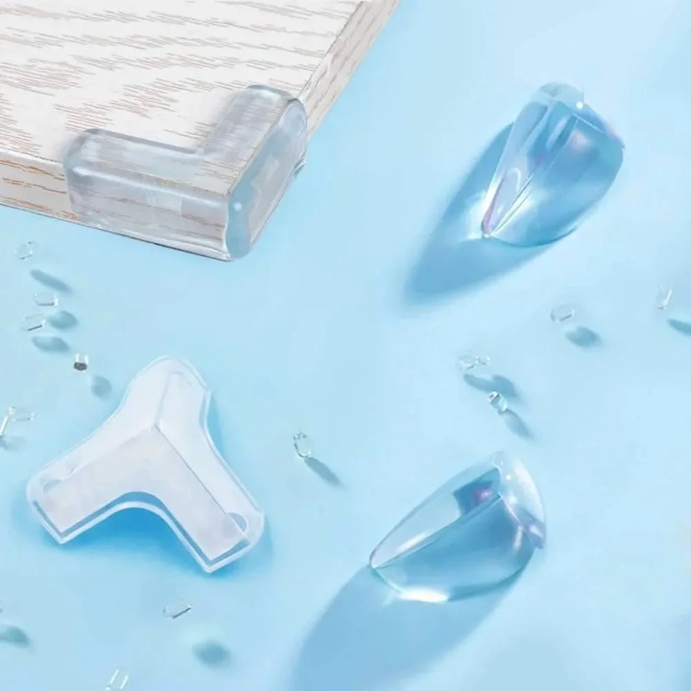 10-Pack Transparent Silicone Corner Guards – Baby Furniture Edge Corner Guard Set Axl