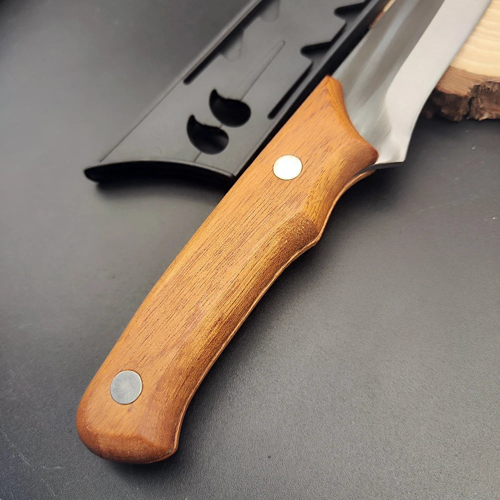 5.8" Boning Knife – Stainless Steel, Wood Handle & Sheath Boning Knife Axl