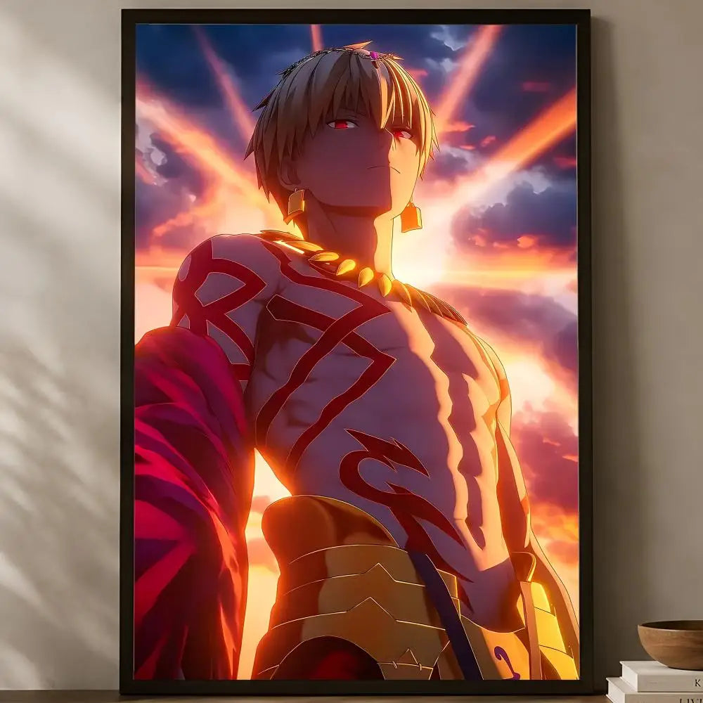 Anime Gilgamesh Self-Stick HD Wall Art Poster – Waterproof Wall Art Poster Axl White12 60X90cmNoframe