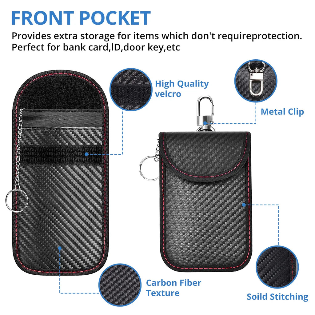 Faraday Bag Key Fob Protector – RFID Signal Blocking Pouch Key Fob Faraday Bag Axl