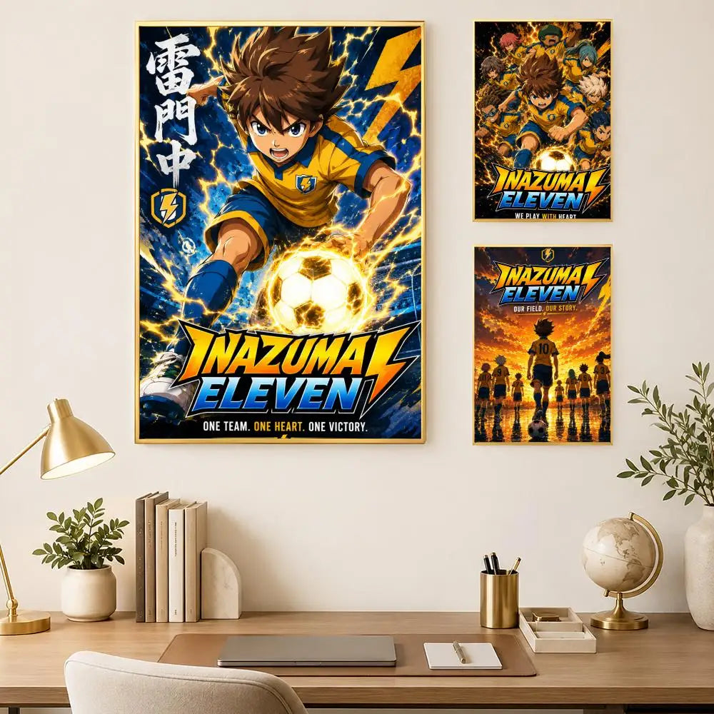 Inazuma Eleven Anime HD PVC Self-Stick Wall Poster | Waterproof Anime Wall Poster Axl