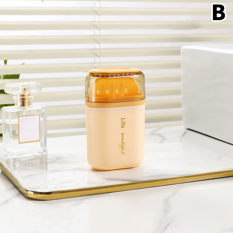 Portable Travel Toothbrush Cup with Lid | Mouthwash Cup Travel Toothbrush Cup Axl B Yellow
