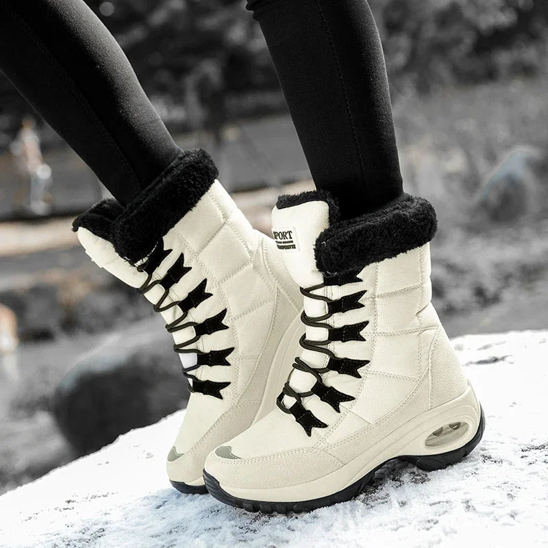 Women's Winter Platform Snow Boots – Waterproof Fur-Lined Women's Snow Boots Axl