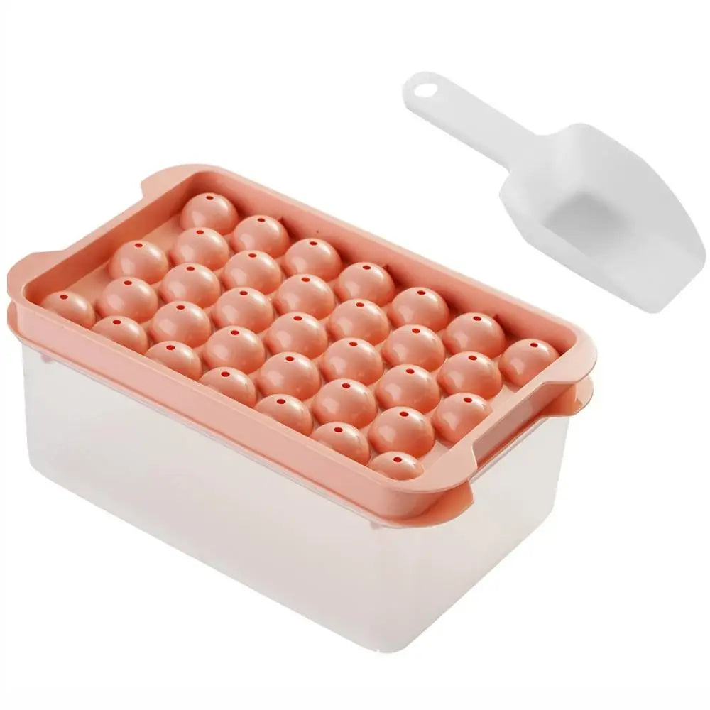 Large Capacity 3-Piece Ice Cube Tray Set – Easy Release Mold Ice Cube Tray Axl Pink