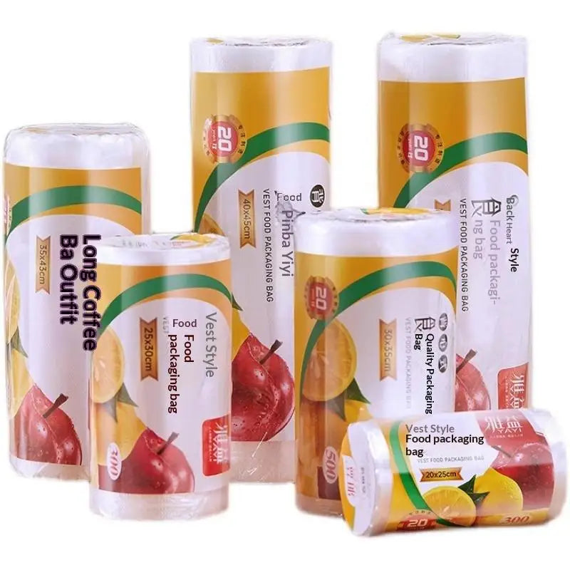 Food Grade PE Food Preservation Bags 200/300/500 Pcs Roll Food Storage Bags Axl