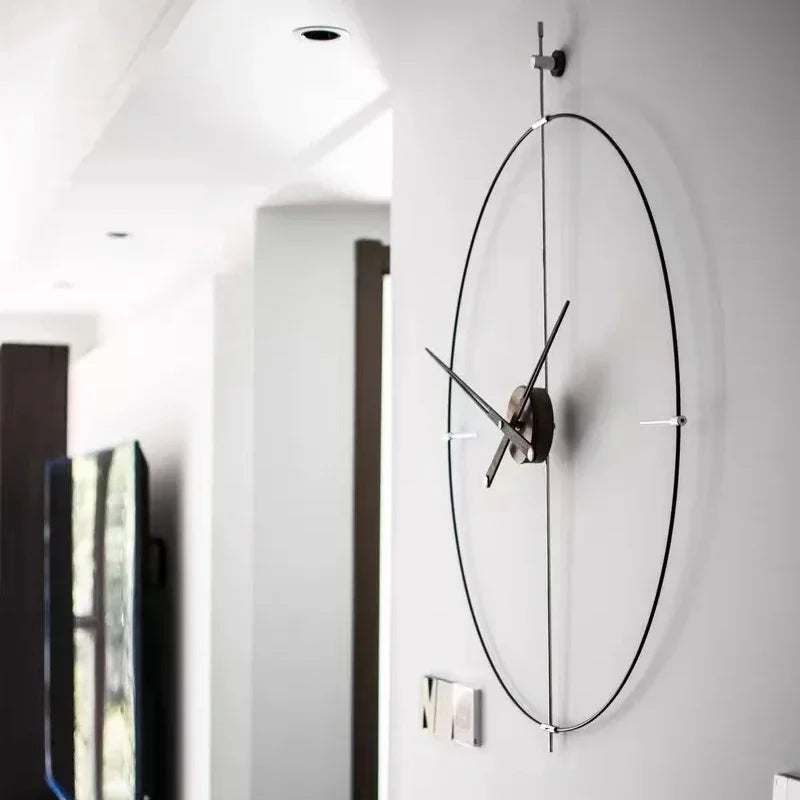 Large 3D Silent Wall Clock – Modern Nordic Luxury Decor 80cm Wall Clock Axl