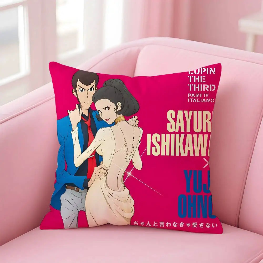 Lupin the Third Anime Pillowcase – Printed Sofa Cushion Cover Anime Cushion Cover Axl 40X40cm z2