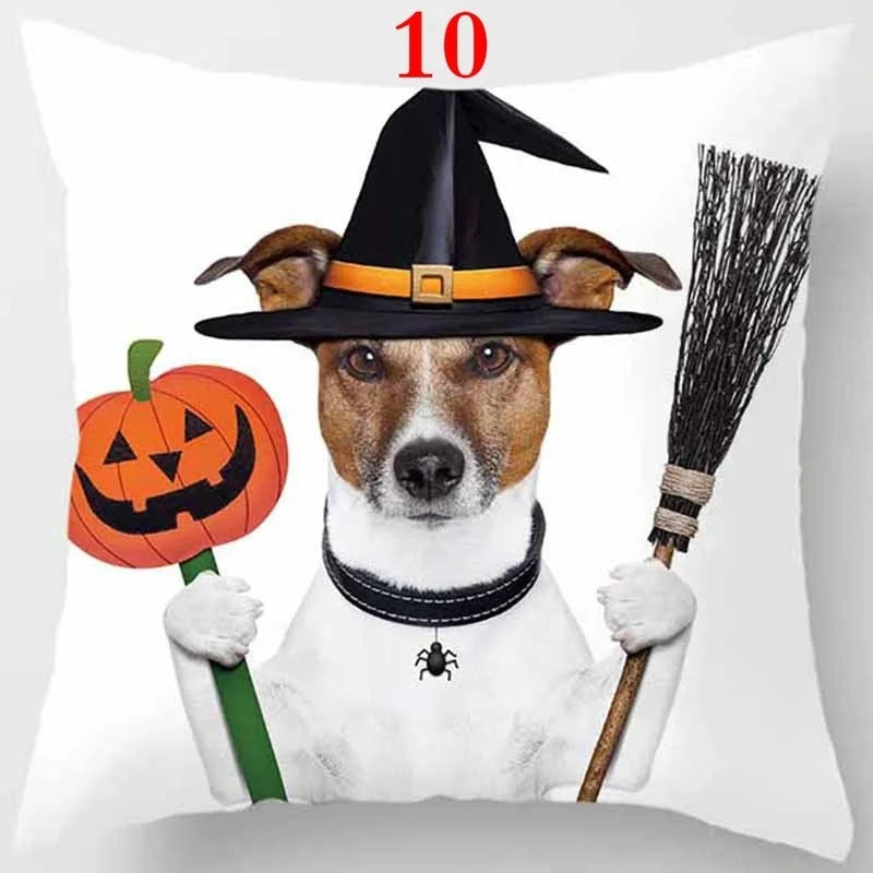 Halloween Cushion Cover 45x45cm – Pumpkin & Skull Pillow Case Decorative Pillow Cover Axl 10