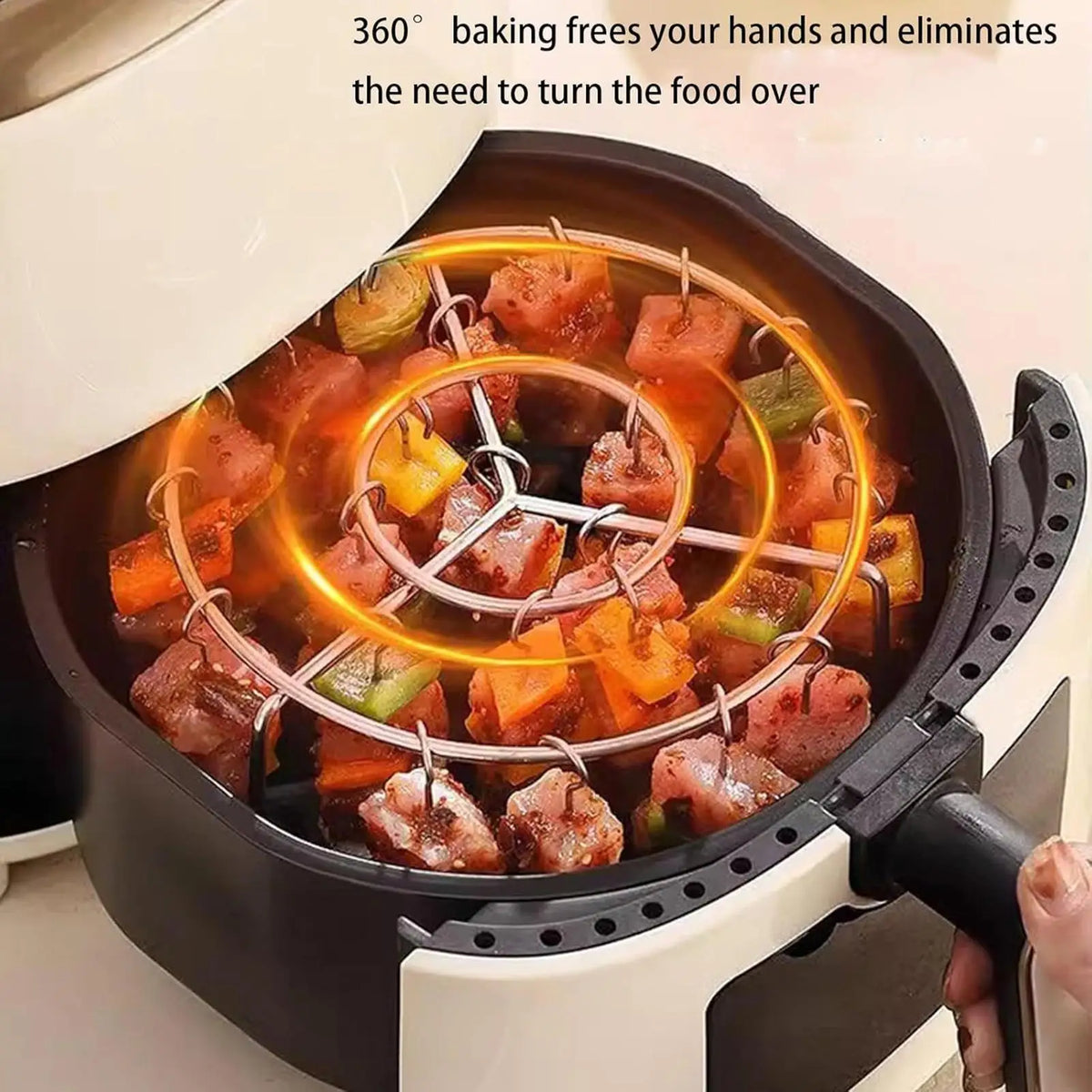 Air Fryer Grill Rack with Stainless Steel Skewers – BBQ Set Air Fryer Grill Rack Axl