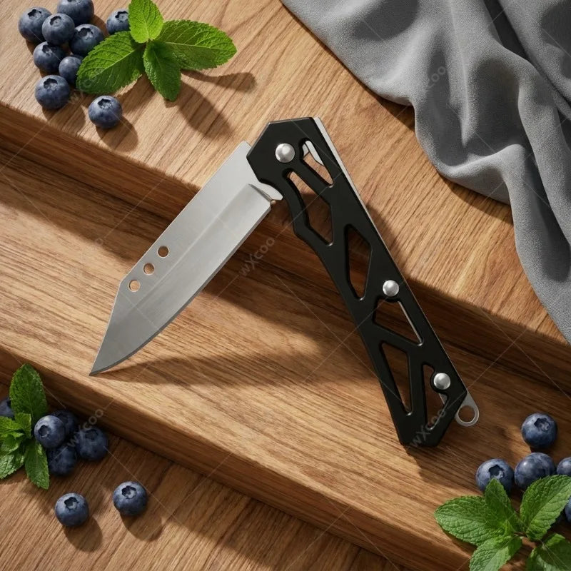 WXCOO Handcrafted Kitchen & Folding Knife Combo | Wood Handle Kitchen Knife Set Axl