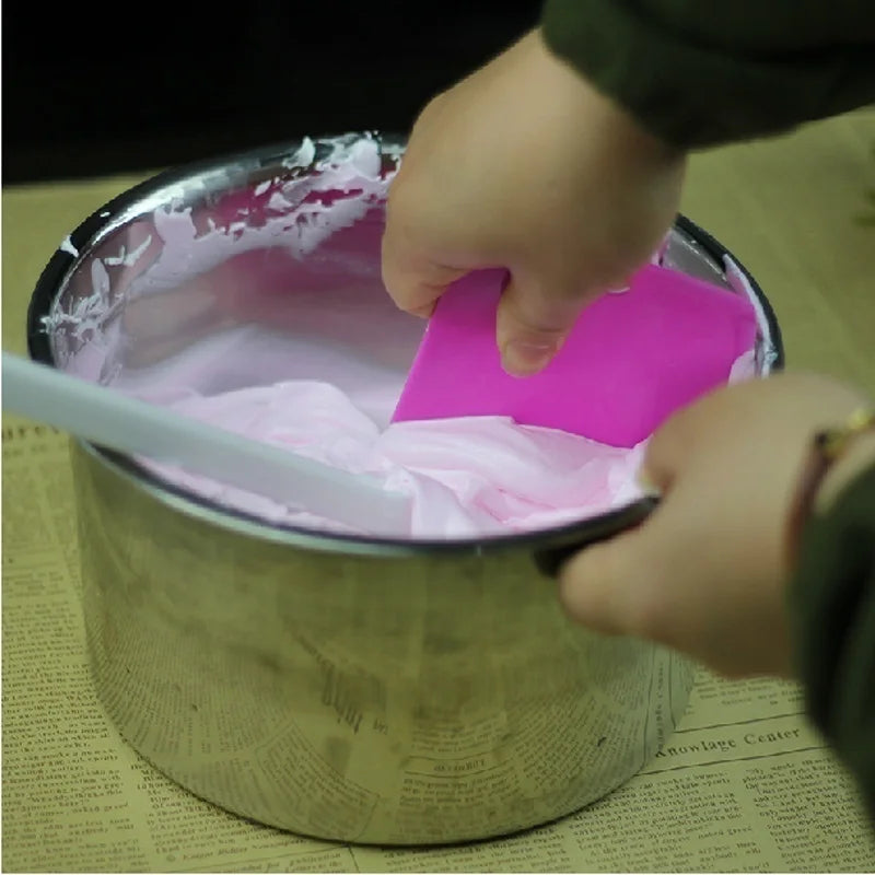 3-Piece Silicone Cake Scraper Set – Dough Cutter & Spatula Baking Scraper Set Axl