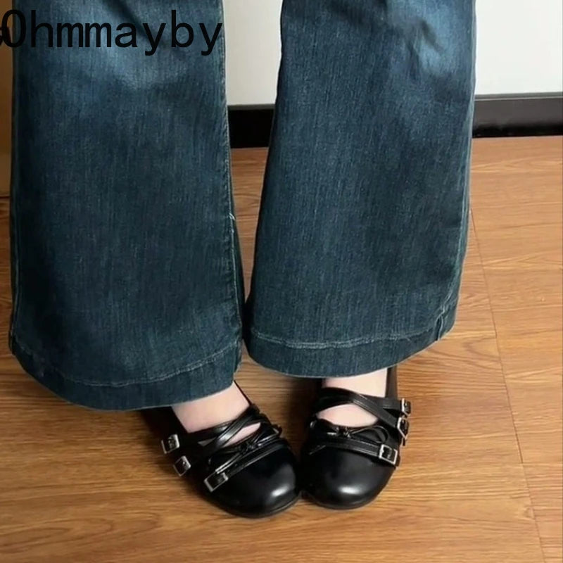 Women's Silver Mary Jane Ballet Flats – Vintage Bow Dress Shoes Mary Jane Ballet Flats Axl