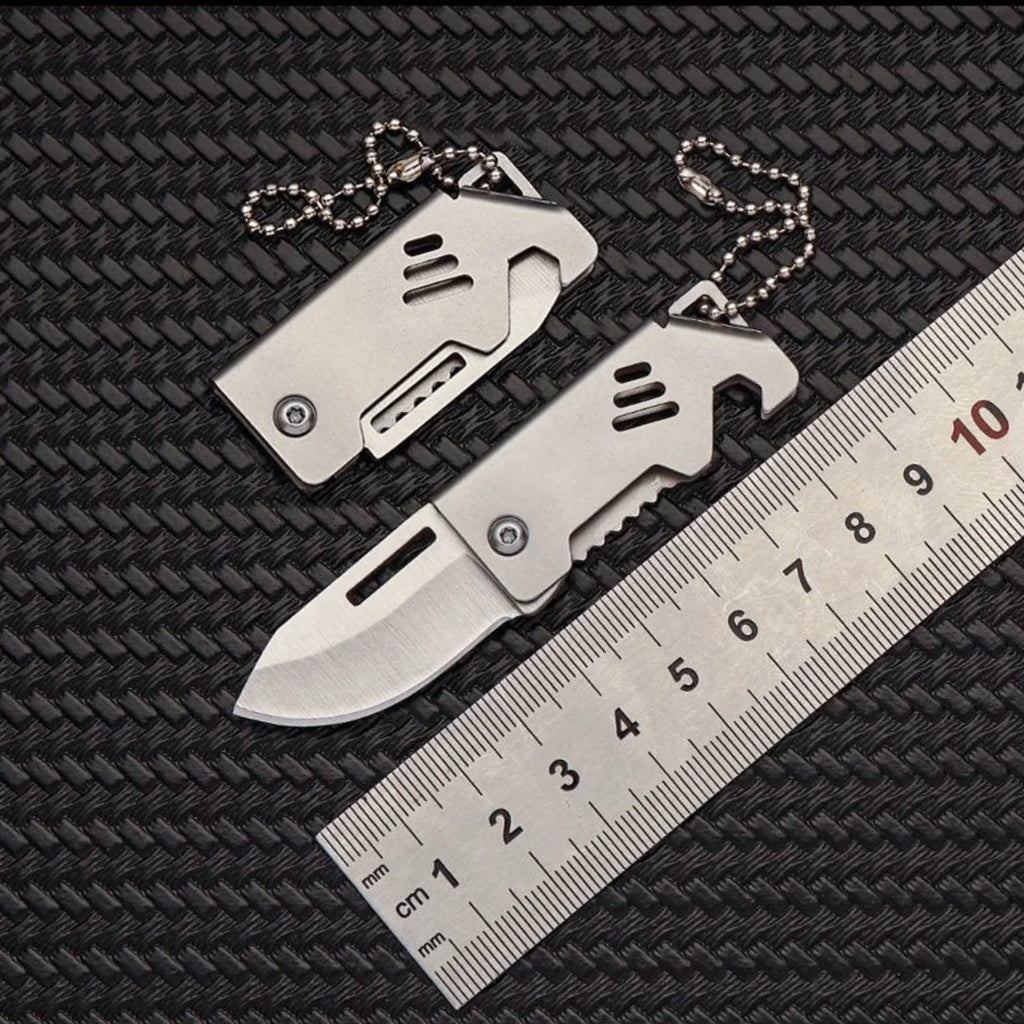 Mini Folding Pocket Knife – EDC Keychain Box Cutter Folding Pocket Knife Axl