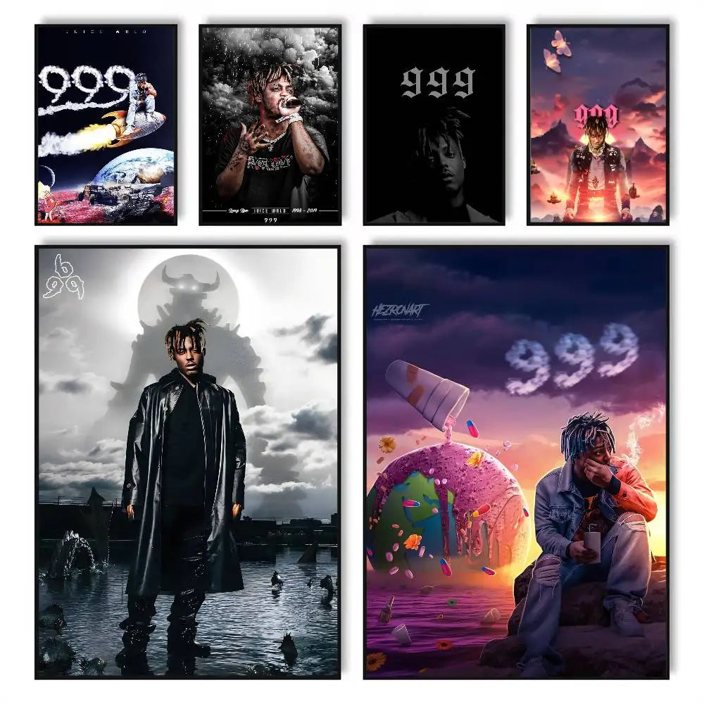 Juice WRLD Hip-Hop HD Poster – Self-Adhesive Waterproof Wall Art Wall Art Poster Axl
