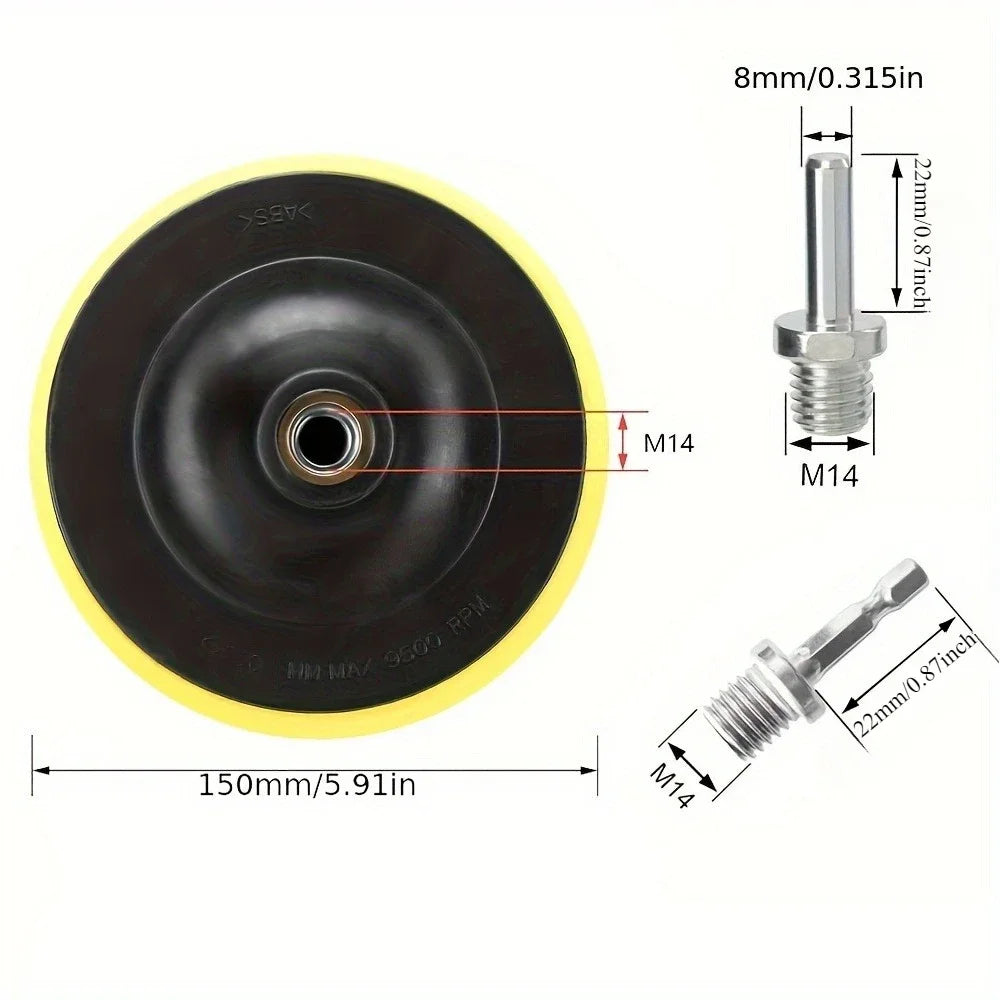 Sanding Pad & Hex Drill Adapter for Grinders & Polishers Sanding Pad Adapter Axl