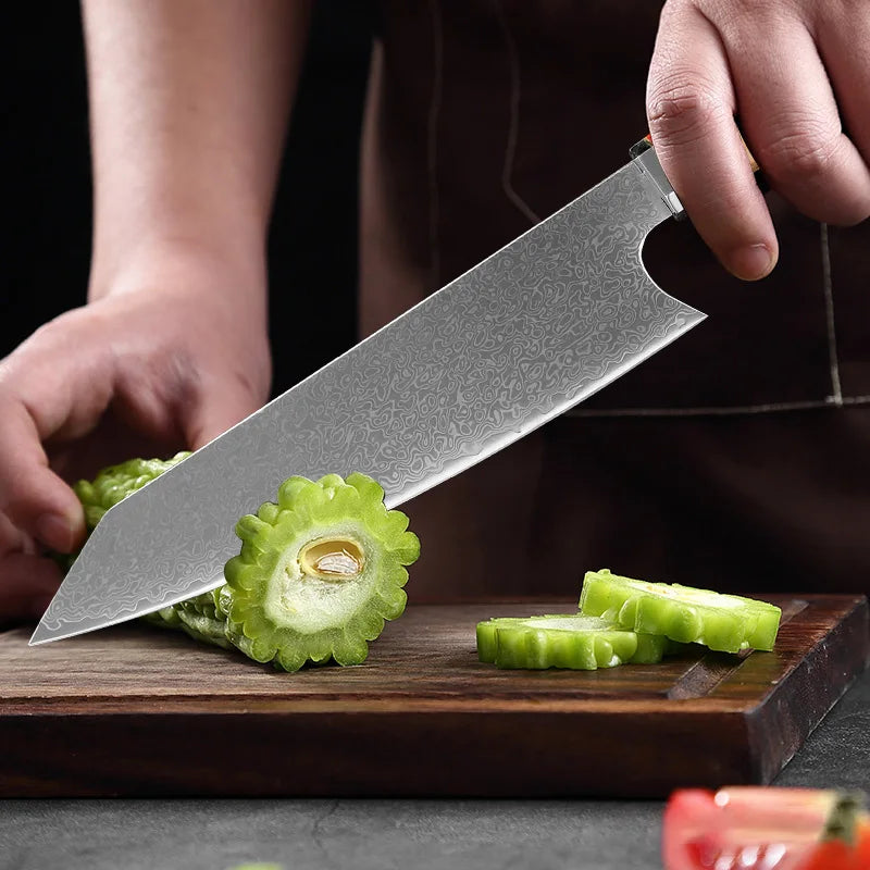 InLeung VG10 Damascus Gyuto Chef Knife | Japanese Kitchen Knife Damascus Chef Knife Axl