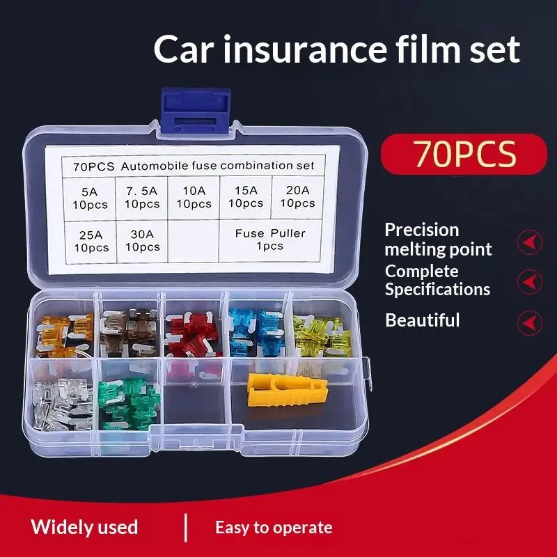 71-Piece Micro Mini Blade Fuse Kit – 5A to 30A Mixed Sizes Automotive Fuse Kit Axl