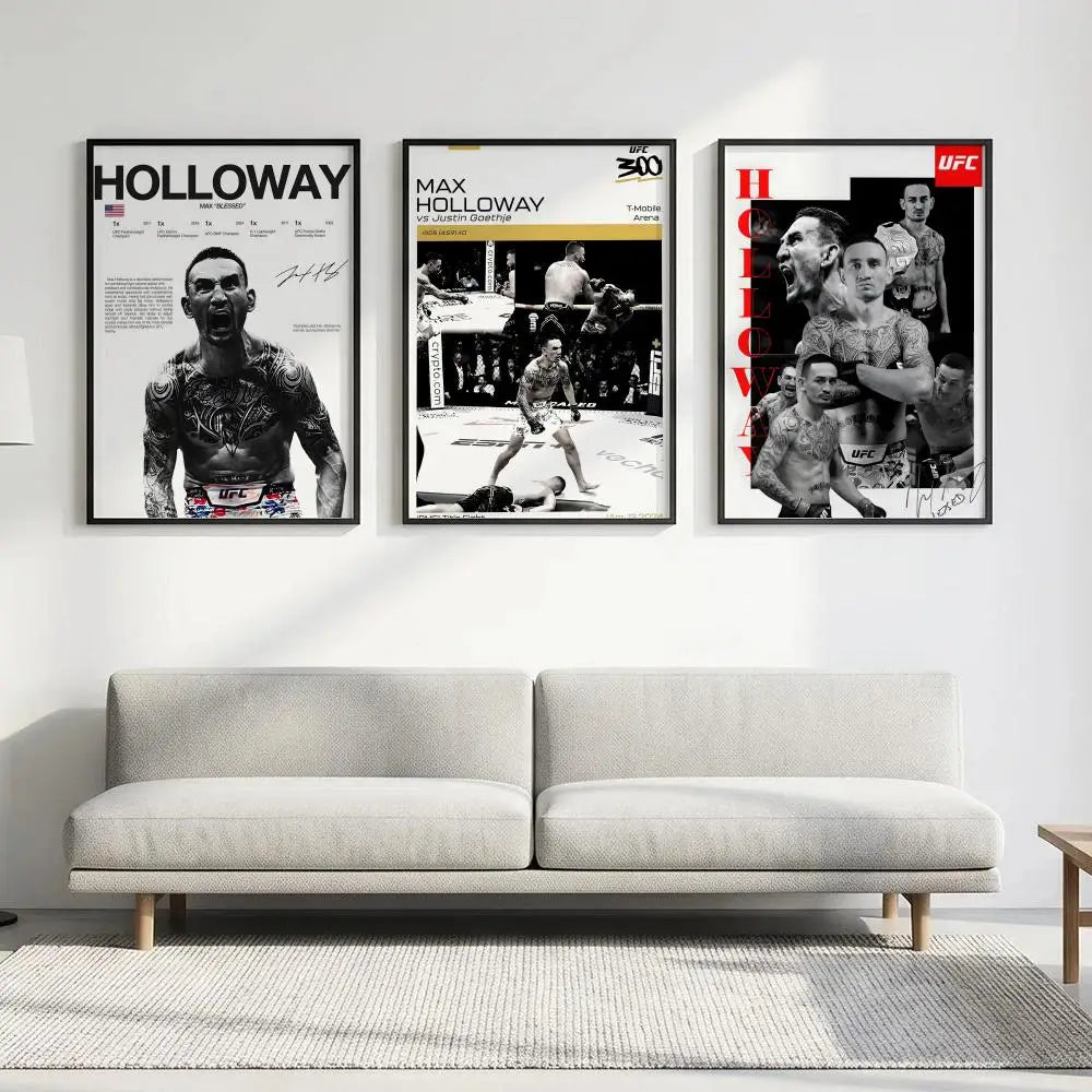 Max Holloway HD Poster – Waterproof Sticky Wall Art Print Wall Art Poster Axl