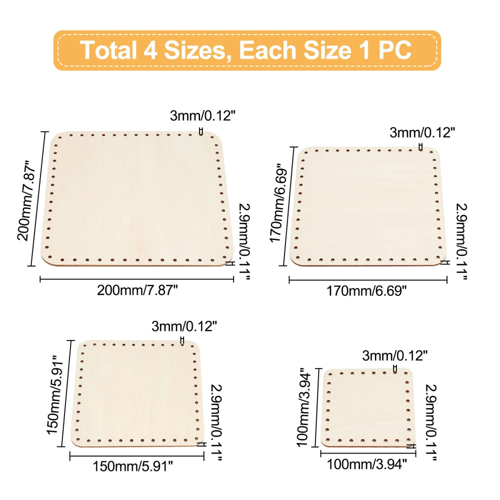 Oval Wood Crochet Basket Base 35x25cm | DIY Knitting Base Crochet Basket Base Axl AECH04-11478