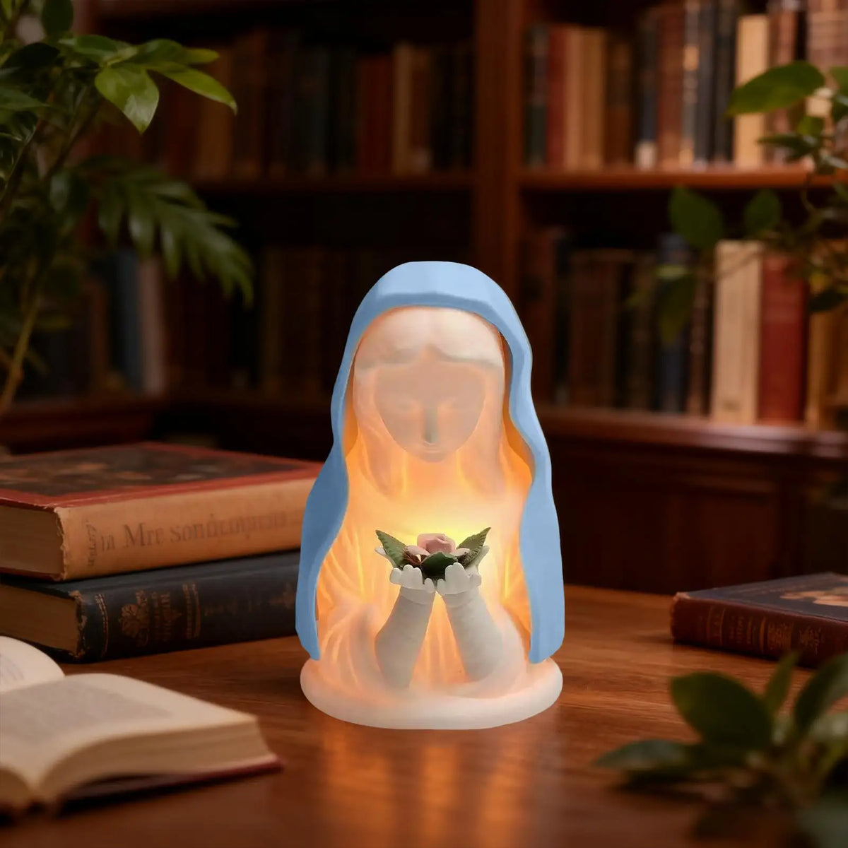 Virgin Mary Night Light – Catholic Statue Table Lamp & Decor Religious Night Light Axl