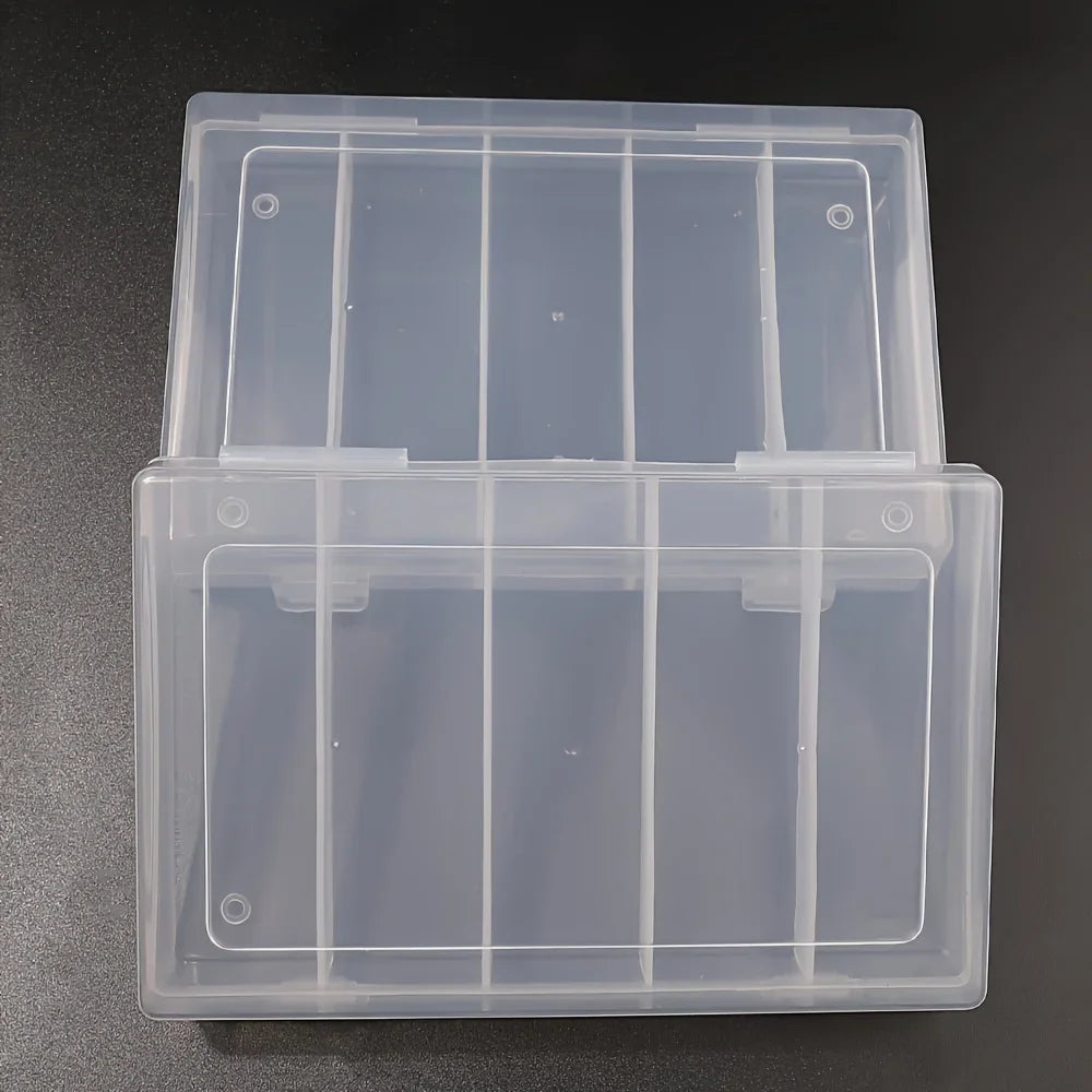 Transparent Nail Polish & Glue Storage Box – 5 Compartments Nail Polish Organizer Axl