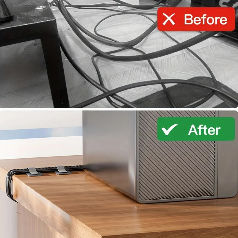 Self-Adhesive Cable Management Clips – No-Drill Wire Organizer Cable Management Clips Axl