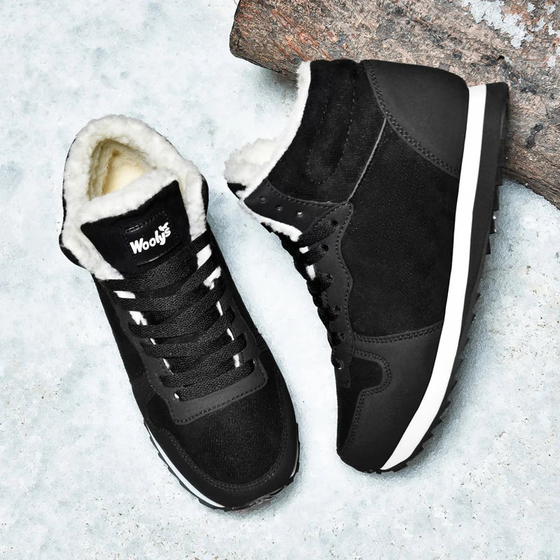 AZGB Men's Snow Boots – Non-Slip Winter Ankle Boots, Warm Plush Winter Snow Boots Axl