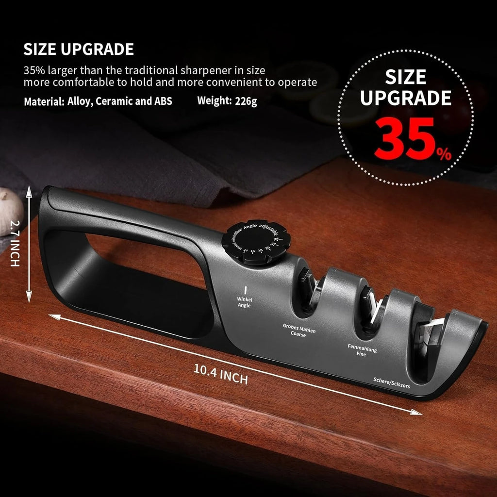 6-Stage Handheld Knife Sharpener – Coarse & Fine Sharpening Knife Sharpener Axl